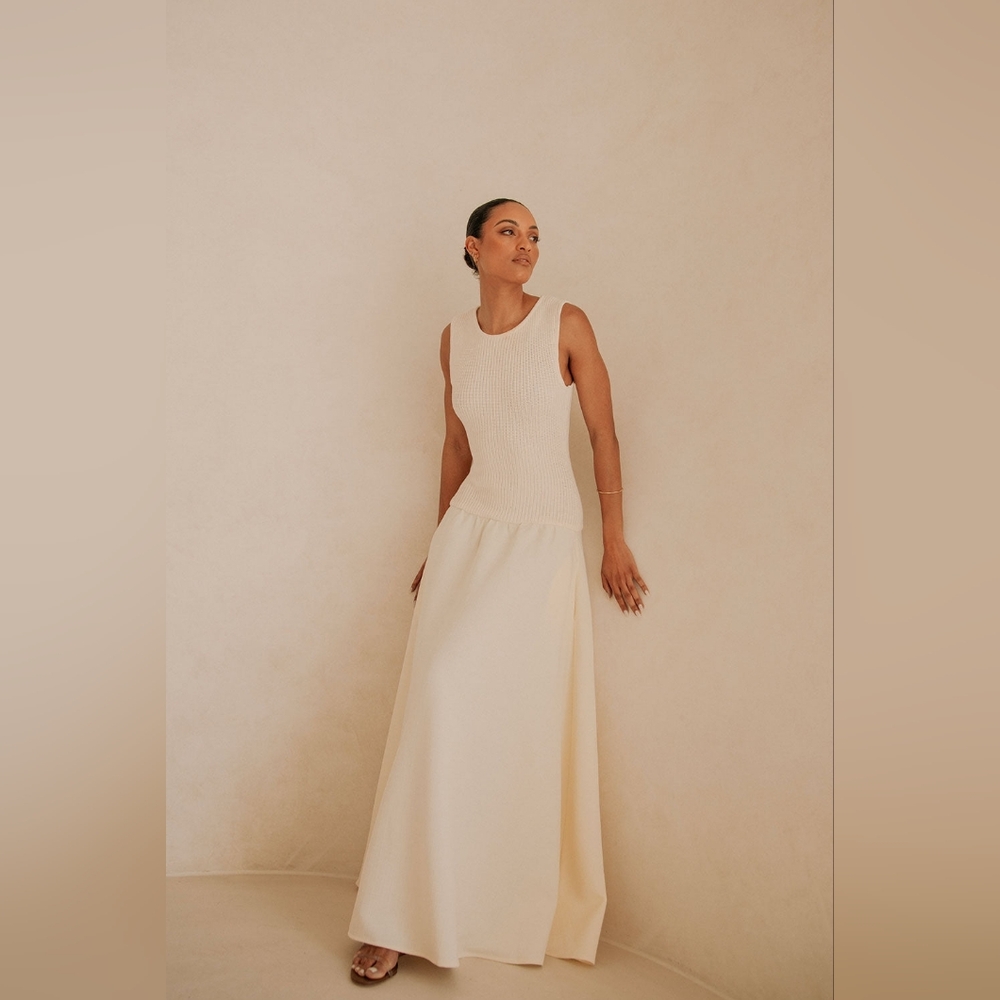 Sabo Skirt Cream Maxi Dress